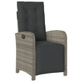 thumbnail image 5 of vidaXL 4 Piece Garden Dining Set with Cushions Grey Poly Rattan, 5 of 5