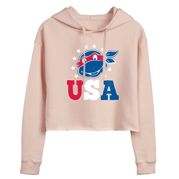 Teenage Mutant Ninja Turtles - USA Raphael - Juniors Cropped Hoodie