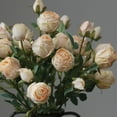 thumbnail image 2 of Nvzi 6 rosas artificiales de tallo largo, rosas de seda falsas para ramo de boda, centro de mesa, decoración del hogar (blanco), 2 of 4