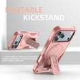 thumbnail image 7 of Magnetic Case for iPhone 17 Pro Max 6.9" Compatible with MagSafe, Invisible Kickstand, Rugged Shockproof Phone Cover,Pink,For iPhone 17 Pro Max, 7 of 7