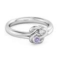thumbnail image 2 of Love Knot 0.04 Ctw Amethyst 925 Sterling Silver Commitment Women Valentines Day Gifts Ring, 2 of 3