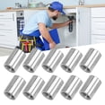 thumbnail image 4 of Coupling Nut Set, Rustproof Standard Size Female Thread Glossy Finish Round Connector Nuts  For Home Maintenance, 4 of 8