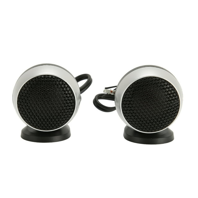 Car Tweeters, Easy Installation HiFi Tweeters Silver Black 2Pcs For Sound System