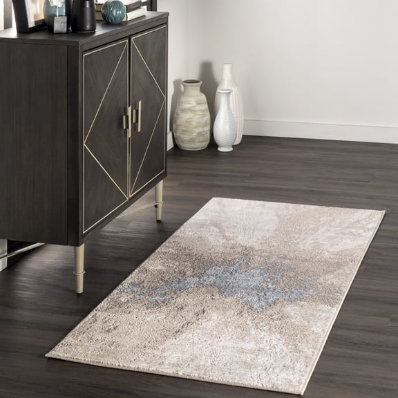 nuLOOM Cyn Contemporary Abstract Area Rug, 2' 8" x 8', Runner, Cyn Beige