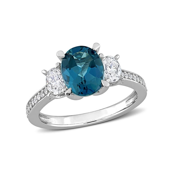 Everly Women's Topaz 14K White Gold Engagement Ring