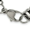 thumbnail image 4 of Stainless Steel Antiqued & Polished Dragon Black Braided Leather Chain ; Lobster (Fancy) Clasp; for Adults and Teens; for Women and Men, 4 of 5
