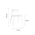 thumbnail image 2 of OFFIHO Silla Kipali Blanco para exterior resistente a rayos UV de polipropileno, 2 of 7