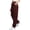 Wine, variant on Women's Cargo Pants, Elastic Waist Drawstring Joggers, Loose Fit Baggy Work Pants with Pockets, Casual Streetwear Trousers for Women-Black