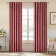 thumbnail image 2 of Topfinel Dusty Rose Velvet Blackout Curtains 96 Inches Long, 100% Blackout Drape with Hooks Insulated Back Tab Curtains for Living Room Bedroom，Set of 2, 2 of 8