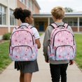 thumbnail image 2 of Yuyamidu Cherry Blossom Axolotl Backpack for Girls 6-8 8-10 10-12 4 Piece Set Kids School Bag with Lunch Bag Pencil Case Water Bottle Bag Elementary School Bookbag Rucksack, 2 of 7