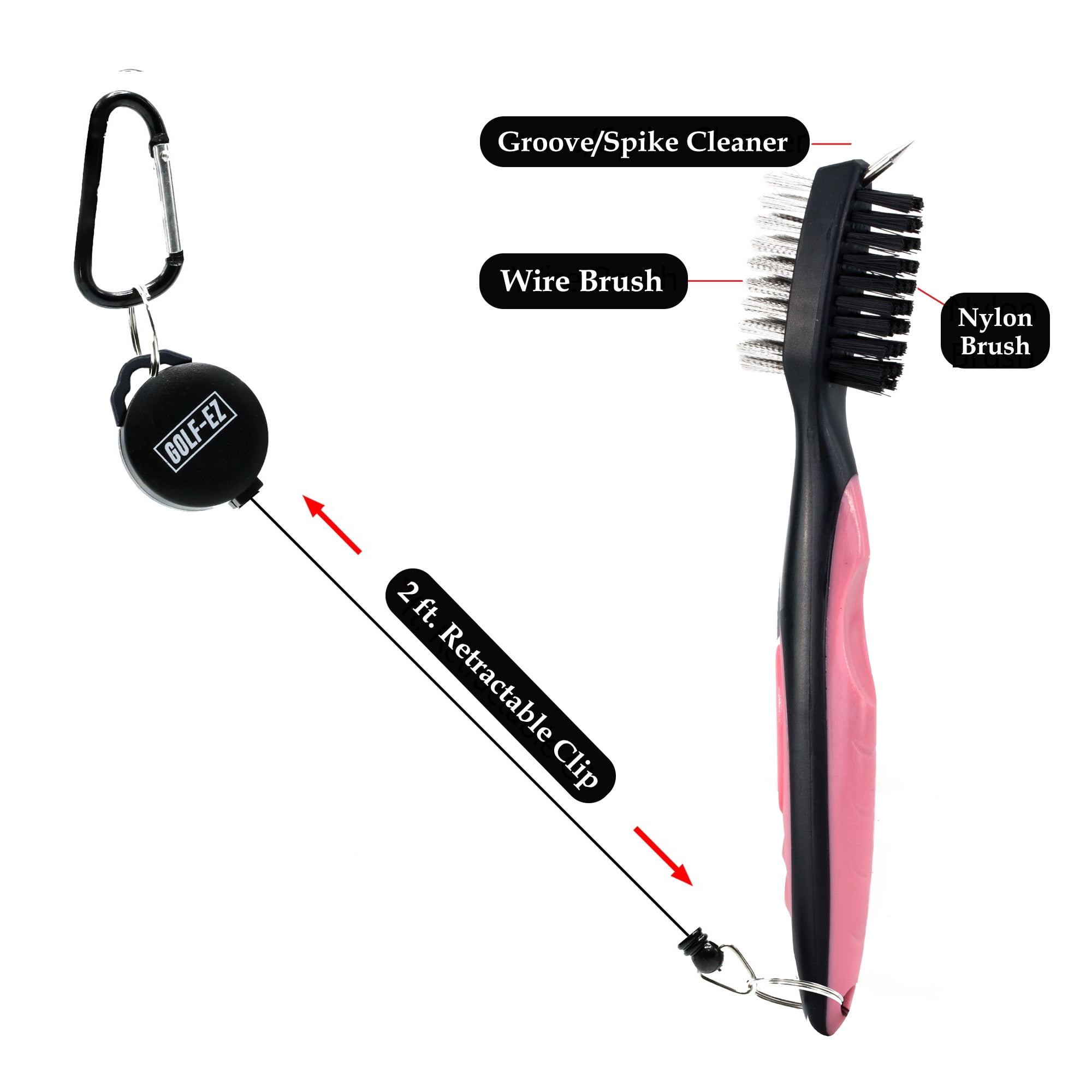 Golf Essentials Kit | Must Have Golf Accessories - Golf Water Brush, Golf Towel, Golf Club Brush, Golf Ball Marker, Divot Repair Tool, Golf Ball & Golf Tee Holder, Golf Gifts for Men & Women