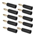 thumbnail image 4 of 10 conectores banana de 4 mm para audio, sin soldadura, de seis hojas, para equipos electrónicos industriales, color negro., 4 of 14
