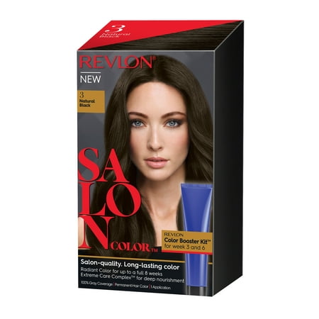 Revlon Salon Hair Color Natural Black, 1 (Best Salon Hair Color Products)