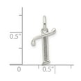 thumbnail image 5 of 925 Sterling Silver Polished Glitter Enamel Letter T Shaped Pendant, 5 of 5