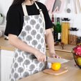 thumbnail image 4 of Delantal suave Ajustable Capacidad de gran capacidad Cocinar BIBS Tree-Pattern Hornear Limpieza Hogar Delantales Para Mujeres Hombres Chef Trabajador Gris Inevent HA010178-02, 4 of 6