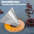 thumbnail image 6 of Wuztai Colored Glass Coffee Filter Mug, Portable Hand Brew Drip Coffee Maker with Wooden Base, Reusable Brewer, 6 of 6