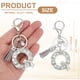 thumbnail image 2 of Llave de letra inicial Uxcell con borlas y perlas, llavero de letra Q brillante con strass y anillo para llaves, para bolsos, carteras y llaves de coche, plateado, 2 of 7