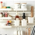 thumbnail image 2 of Nordic Style Household Plastic Pegboard Shelf Punch-free For Home Kitchen Bathroom Pegboard Storage Organizer Accessories, 2 of 8