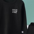 thumbnail image 4 of Curenmufel Boys Solid Color Long Sleeve Pajama Set, 2-Piece Sleepwear with Hello Print, Sizes 12M-10Y (Black,4-5 Years), 4 of 4