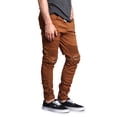 thumbnail image 5 of Victorious Men's Scrunch Stacked Biker Twill Jogger Pants JG882 - Dark Wheat - Medium, 5 of 6