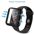 thumbnail image 2 of For Apple Watch Series 3 / 4 / 5 / 6 / SE Case, Njjex [1-Pack] Ultra Slim Thin Bumper Full Coverage Matte Hard Cover for iWatch Series SE 6 5 4 3 2 38 40 42 44mm -Black, 2 of 6