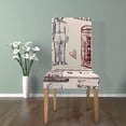 thumbnail image 4 of ZHANZZK Vintage London Landmark Stretch Chair Cover Protector Seat Slipcover for Dining Room Hotel Wedding Party Set of 1, 4 of 5