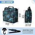 thumbnail image 3 of Zipper Binder with Shoulder Strap 2 inch 3 Ring Waterproof File Folder Organizer Bag 500 Sheet Green Sea Turtles Pattern, 3 of 8