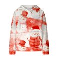 thumbnail image 6 of UACY Toddler Girls Christmas Hooded Sweatshirt, Snowman Graphic Long Sleeve Oversized Festive Pullover Top, Holiday Fashion Clothes for Girls (Multicolor, 7-8 Years), 6 of 6