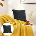 thumbnail image 4 of Plush Geometric Striped Sofa Pillow Cover 17x17 Inch | Decorative Cushion Case with Hidden Zipper | Soft Cozy Fabric | Modern Living Room, Bedroom, Office | Blue, Green, Yellow, White, 4 of 6