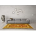 thumbnail image 3 of Ahgly Company Indoor Square Persian Yellow Traditional Area Rugs, 4' Square, 3 of 4