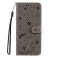 thumbnail image 3 of For Samsung S22 Case, Mantto PU Leather Cover with Cat Patterned Embossed Cute Painted Flip Wallet Card Case, With Kickstand Hand Strap Magnetic Closure Case For Samsung Galaxy S22, Gray, 3 of 9