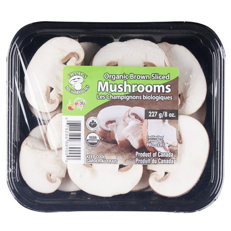 Fresh Organic Brown Sliced Mushrooms, 8 oz