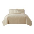 thumbnail image 5 of Nestl 5 Piece Quilt Set King , Soft Microfiber Lightweight Bedspread Coverlet, Modern Style Diamond Weave Bed Cover, Beige Cream, 5 of 5