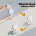 thumbnail image 5 of Uutvmp Heavy Duty Hooks Suction Cup Hooks, Easy to Install No Drilling Removable Wall Hooks Towel Hanger Bathroom Waterproof, White, 5 of 7