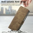 thumbnail image 6 of Designed for Samsung Galaxy Z Fold 5 Wallet Case, Magnetic Detachable PU Leather Flip Case with Card Holders Support MagSafe Kickstand Phone Cover RFID Blocking Anti-drop for Samsung Z Fold 5, Brown, 6 of 8