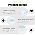 thumbnail image 3 of 80 Pcs Card Stands Translucent Plastic DIY Card Holders 0.7 Inch Table Number Stands Clear Paper Board Clips for Cards Photos Memos Pictures Display Game Party Favor transparent, 3 of 5