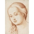thumbnail image 2 of Hans Baldung 11x14 Gold Ornate Wood Frame and Double Matted Museum Art Print Titled - Head of a Young Woman with a Reduced Look (1513-15), 2 of 4
