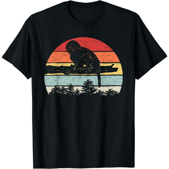 Vintage Retro Cotton Top Tamarin Monkey T-Shirt
