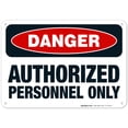 thumbnail image 1 of Authorized Personnel Only Sign, OSHA Danger Sign, 10x7 Aluminum, 1 of 1