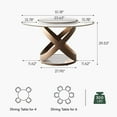 thumbnail image 5 of POVISON-Maxwell - Round Glossy Sintered Stone Dining Table, 5 of 6