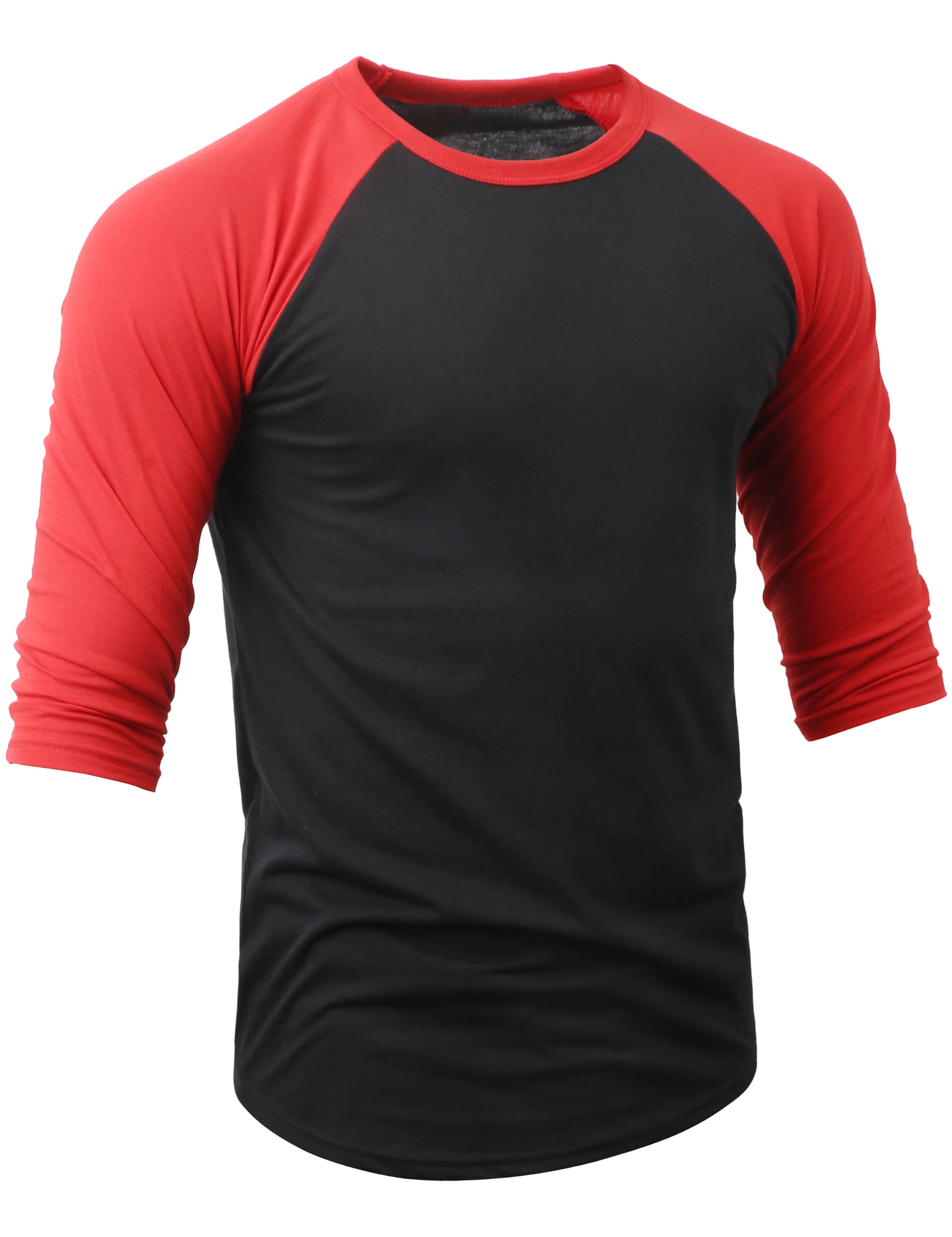 Men's Casual 3/4 Raglan Sport TShirts Baseball Activewear Walmart