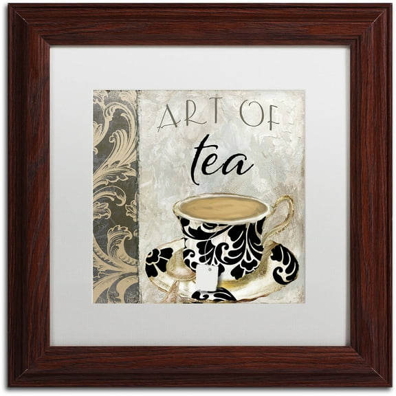 Trademark Fine Art "Art of Tea I" Canvas Art by Color Bakery White Matte, Wood Frame