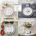 thumbnail image 4 of Impresserve 13 Inch Clear Charger Plates with Silver Rim, Disposable Plastic Charger Plates for Events and Dining, 48 Count, 4 of 11