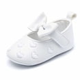 thumbnail image 6 of Gpaecead Baby Girls Bow Heart Embroidered Mary Jane Princess Shoes Faux Leather Soft Sole First Walker Flats For Daily Wear White, 6 of 6