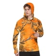 thumbnail image 2 of WTOBBY Men's Long Sleeve Camouflage Hoodie with SPF/UV Protection, Sun Protective Shirt for Daily Use, Quick-Dry and Breathable Design for Comfort ,Green S, 2 of 4