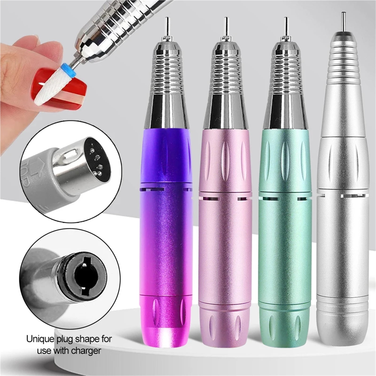 Electric Nail Drill Pen DC & 5 PIN for Nail Drill Accessories Handle File Polish Grind Machine Manicure Tool