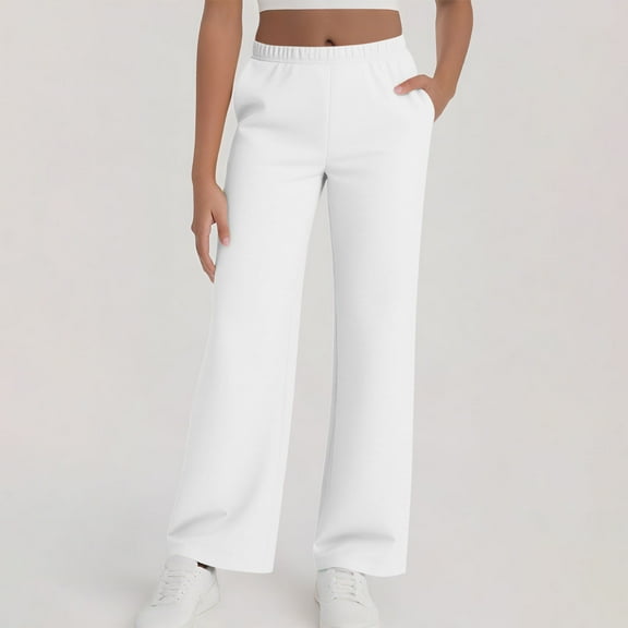 AGWOLF Wide Leg Pants for Women Stretch Business Casual High Waisted Trousers Comfy Office Slacks Pant with Pockets