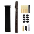 thumbnail image 1 of Saxofón de bolsillo saxofón portátil instrumento de viento de madera ligero con boquilla cañas bolsa de transporte para amantes de la música adultos café, 1 of 8