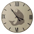 thumbnail image 1 of homeroots home decor 376217 38.5" Round Oversize Lakeside Wall Clock with Faux Rusted Edge and Large Roman Numeral, 1 of 1