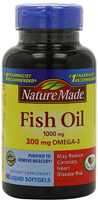 Nature Made Fish Oil,1000 mg, 300 mg OMEGA-3, 90-Count